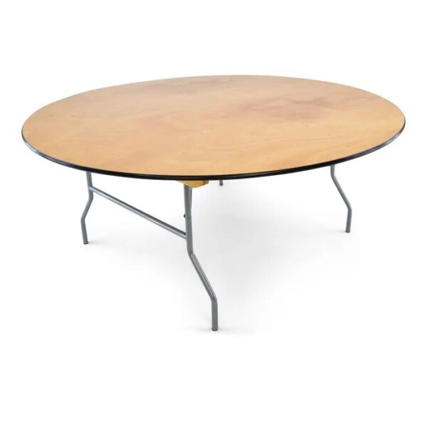 Wood Round Table 72"