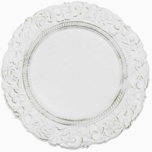 Antique White Acrylic Charger Plate 13" -