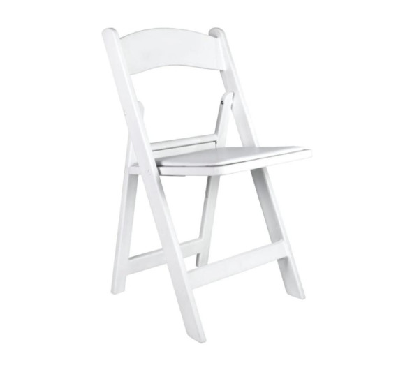 White Resin Folding Chair
