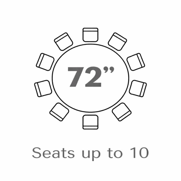 Wood Round Table 72"