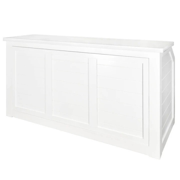 7' White Folding Bar with Reversible Front