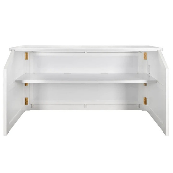 7' White Folding Bar with Reversible Front