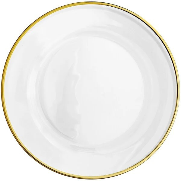 Gold Rim Glass Charger