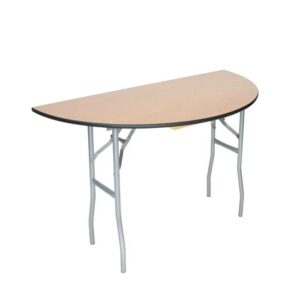 Half Round 60" Plywood Table W / Folding Legs