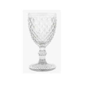 Clear Diamond Cut Glass 8oz