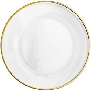 Gold Rim Glass Charger