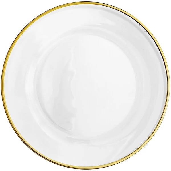 Gold Rim Glass Charger