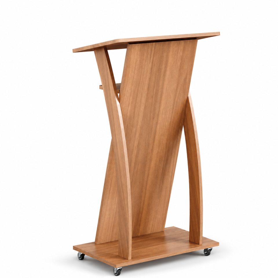 Wood Podium Stand