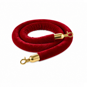 Red Velvet Rope with Gold Accent