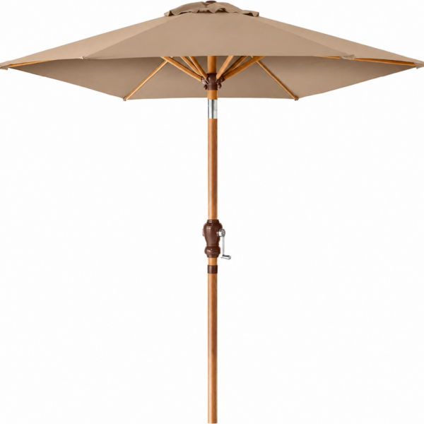 Tan Umbrella With Base