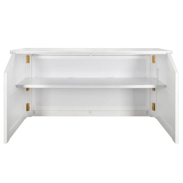 7' White Folding Bar with Reversible Front