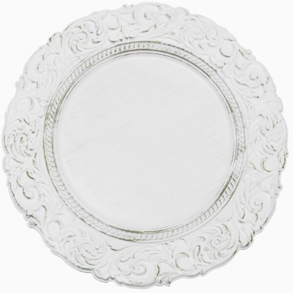 Antique White Acrylic Charger Plate 13" -