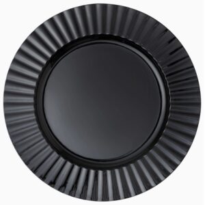 Black Fluted Edge Acrylic Charger 13"